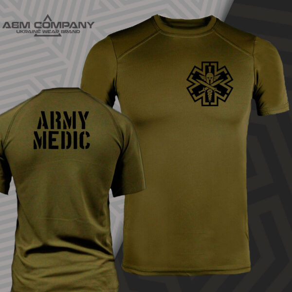 Футболка ЗСУ Coolmax MEDICAL ARMY колір олива