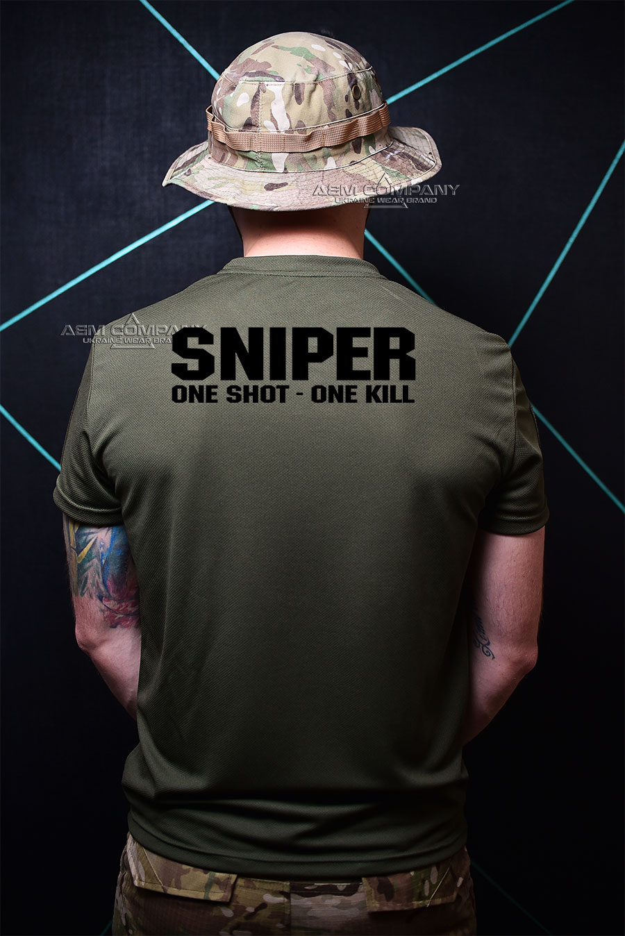 Футболка ЗСУ Coolmax SNIPERS UKR колір олива - Зображення 2