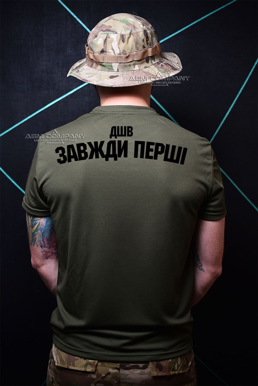 Футболка ЗСУ Coolmax ДШВ УКРАЇНА колір олива - Зображення 2
