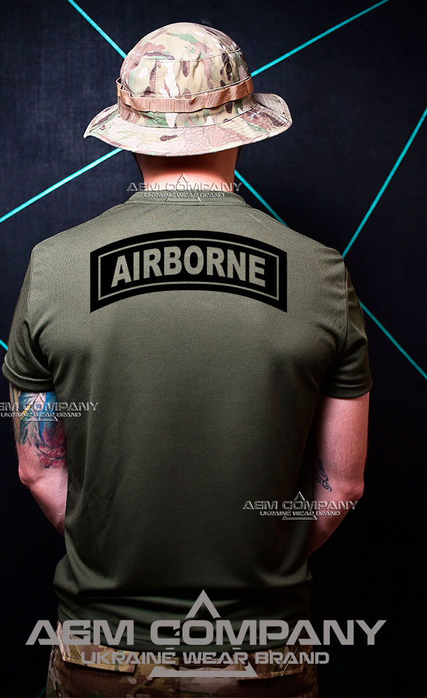 Футболка ЗСУ Coolmax AIRBORNE олива - Зображення 2