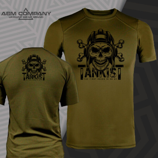 Футболка ЗСУ Coolmax TANKIST колір олива