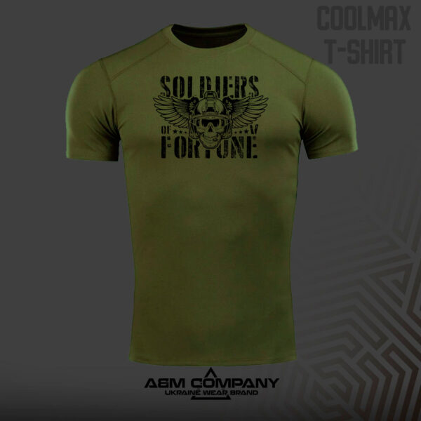 Футболка ЗСУ Coolmax SOLDIERS FORTUNE колір олива