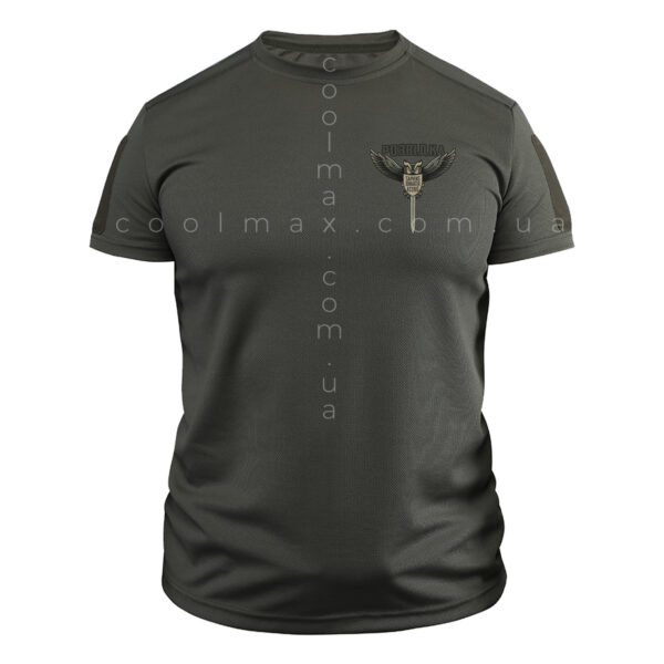Тактична футболка CoolMax Розвідка України олива