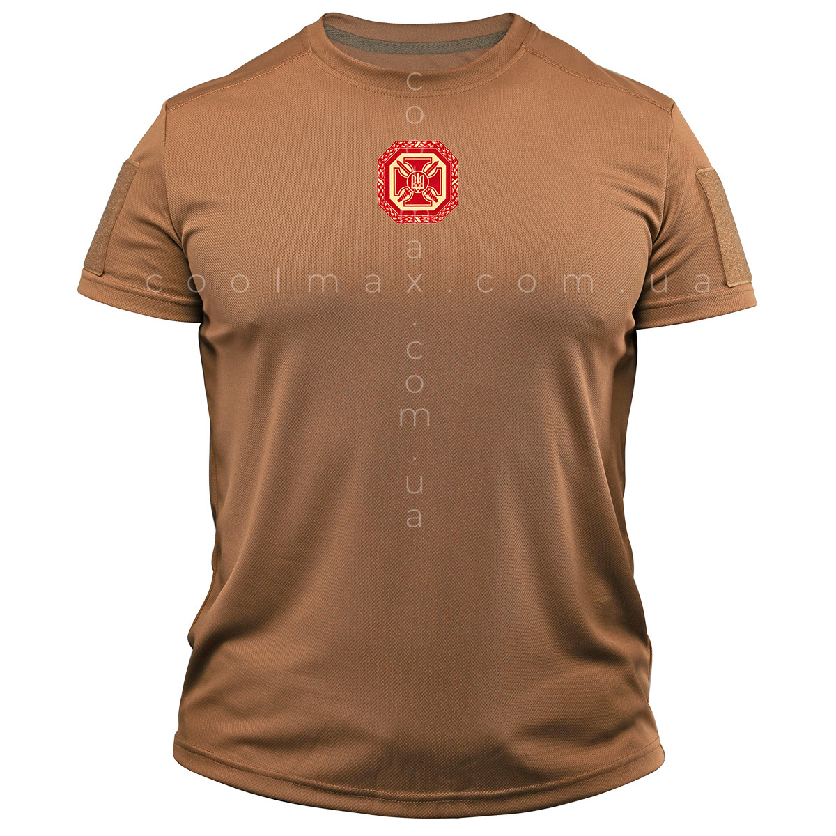 Тактична футболка CoolMax Гімн койот