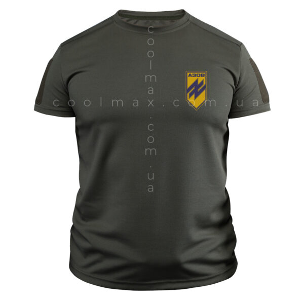 Тактична футболка CoolMax АЗОВ олива