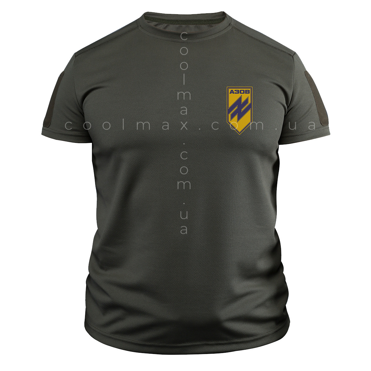 Тактична футболка CoolMax АЗОВ олива