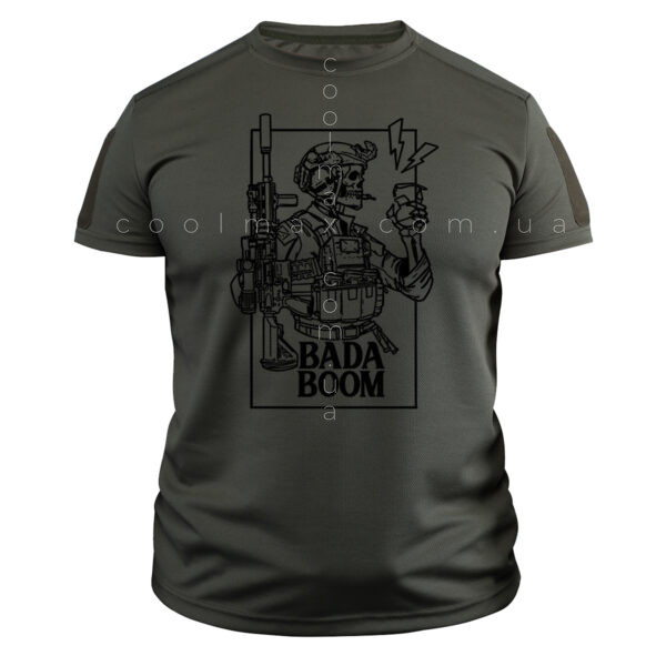 Тактична футболка CoolMax Bada BOOM олива