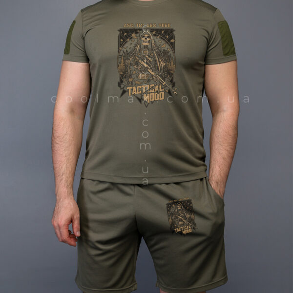 Комплект літній Coolmax футболка + шорти Tactical Mood Олива