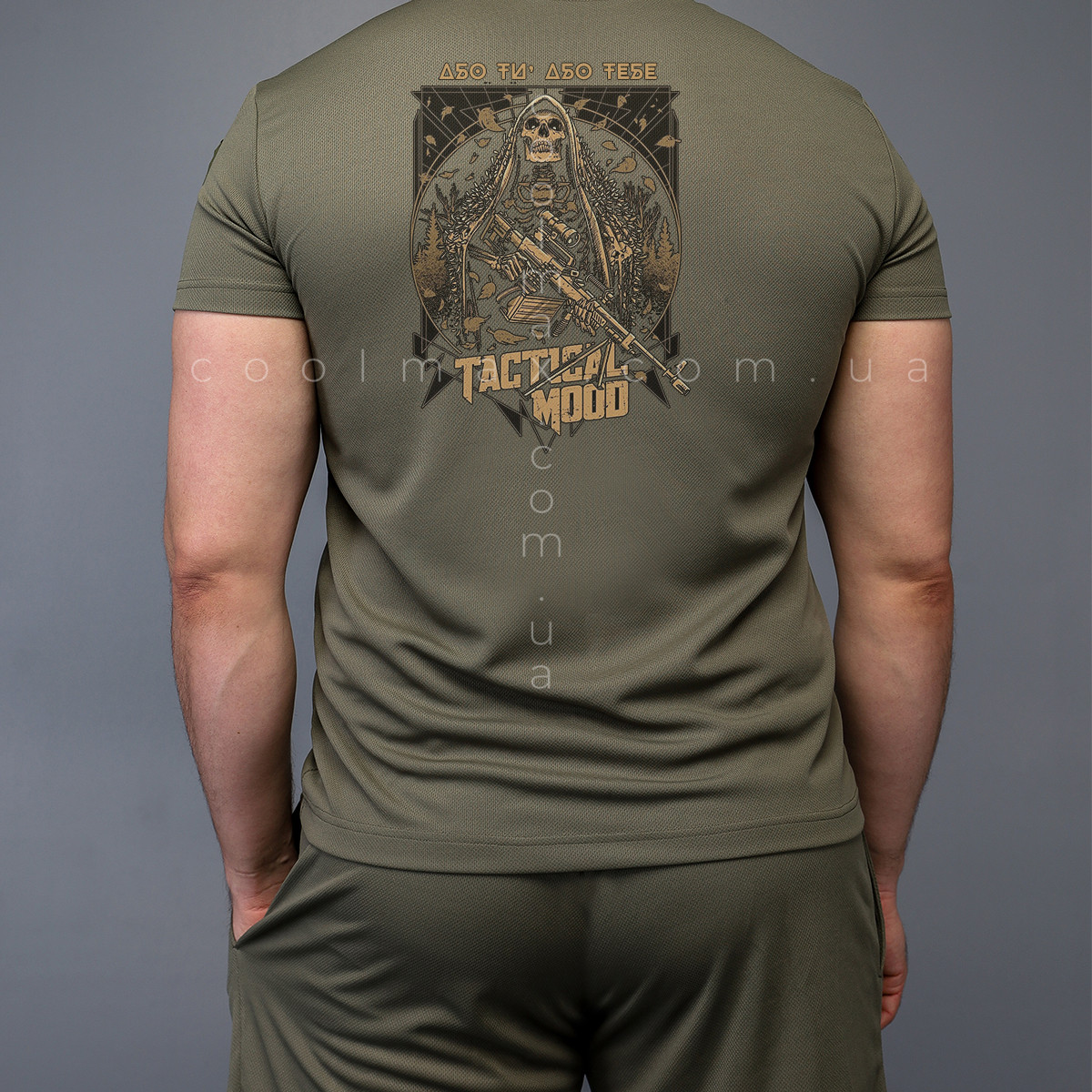 Комплект літній Coolmax футболка + шорти Tactical Mood Олива - Зображення 2