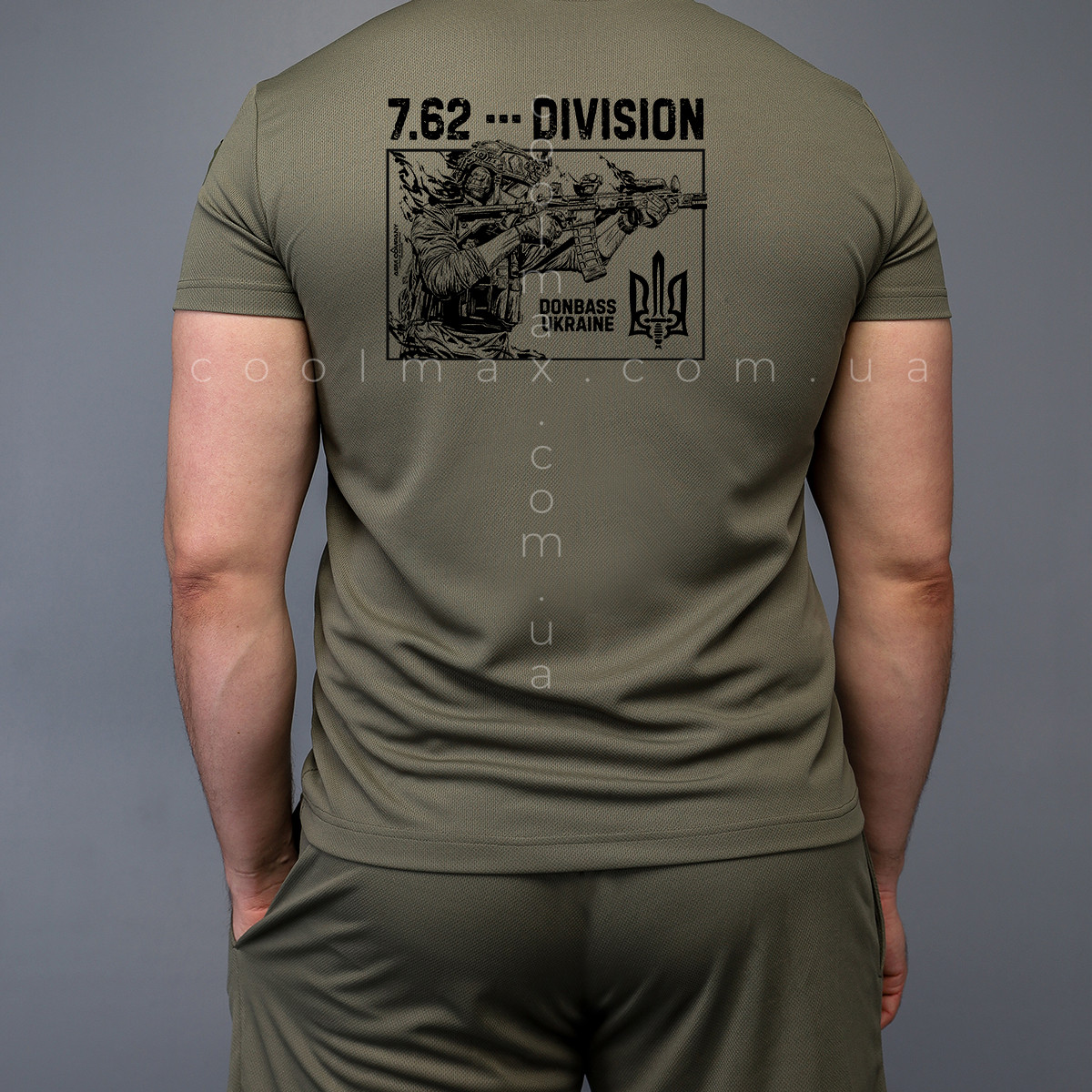 Комплект літній Coolmax футболка + шорти DIVISION 7.62 Олива - Зображення 2