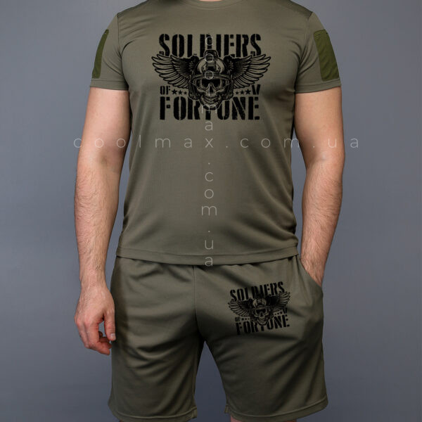 Комплект літній Coolmax футболка + шорти Soldiers of fortune Олива