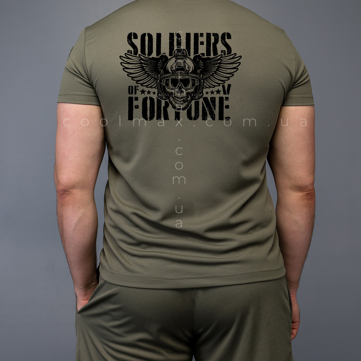 Комплект літній Coolmax футболка + шорти Soldiers of fortune Олива - Зображення 2