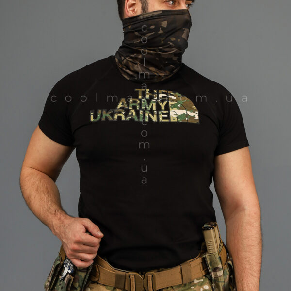 Тактична футболка Army Ukraine котон чорна