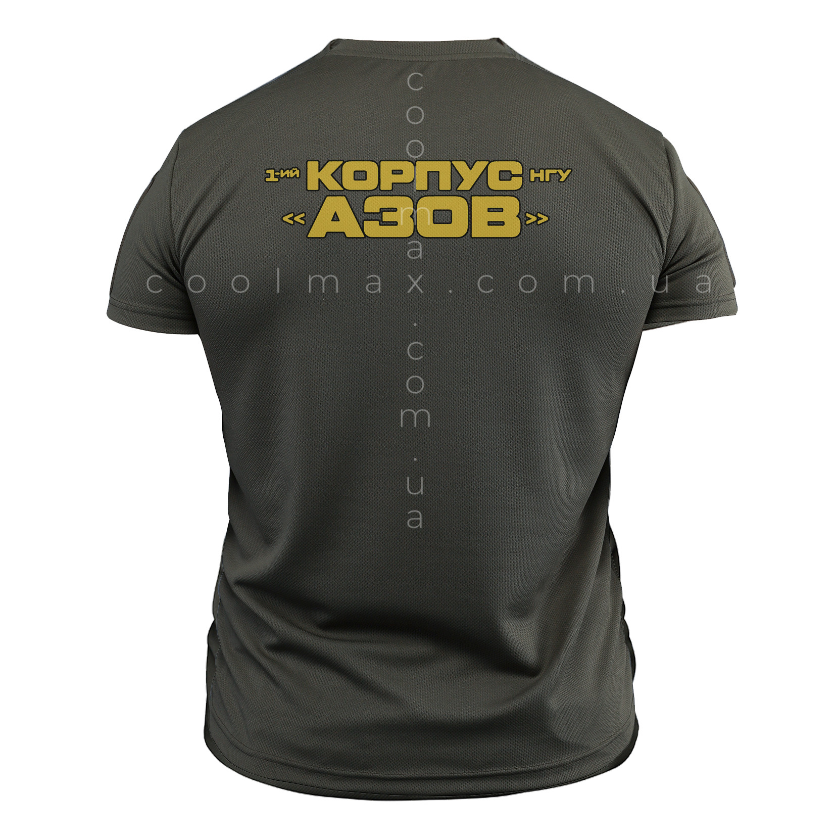 Тактична футболка CoolMax 1й корпус НГУ "АЗОВ" олива - Зображення 2