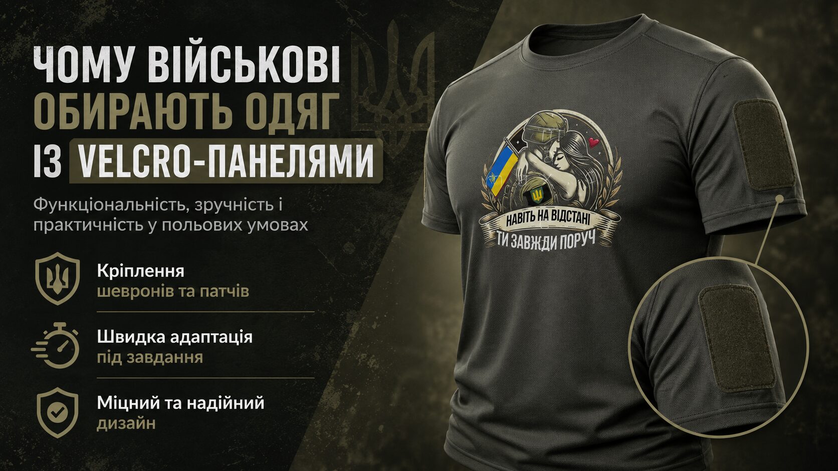 Одяг із Velcro панелями чому його обирають військові