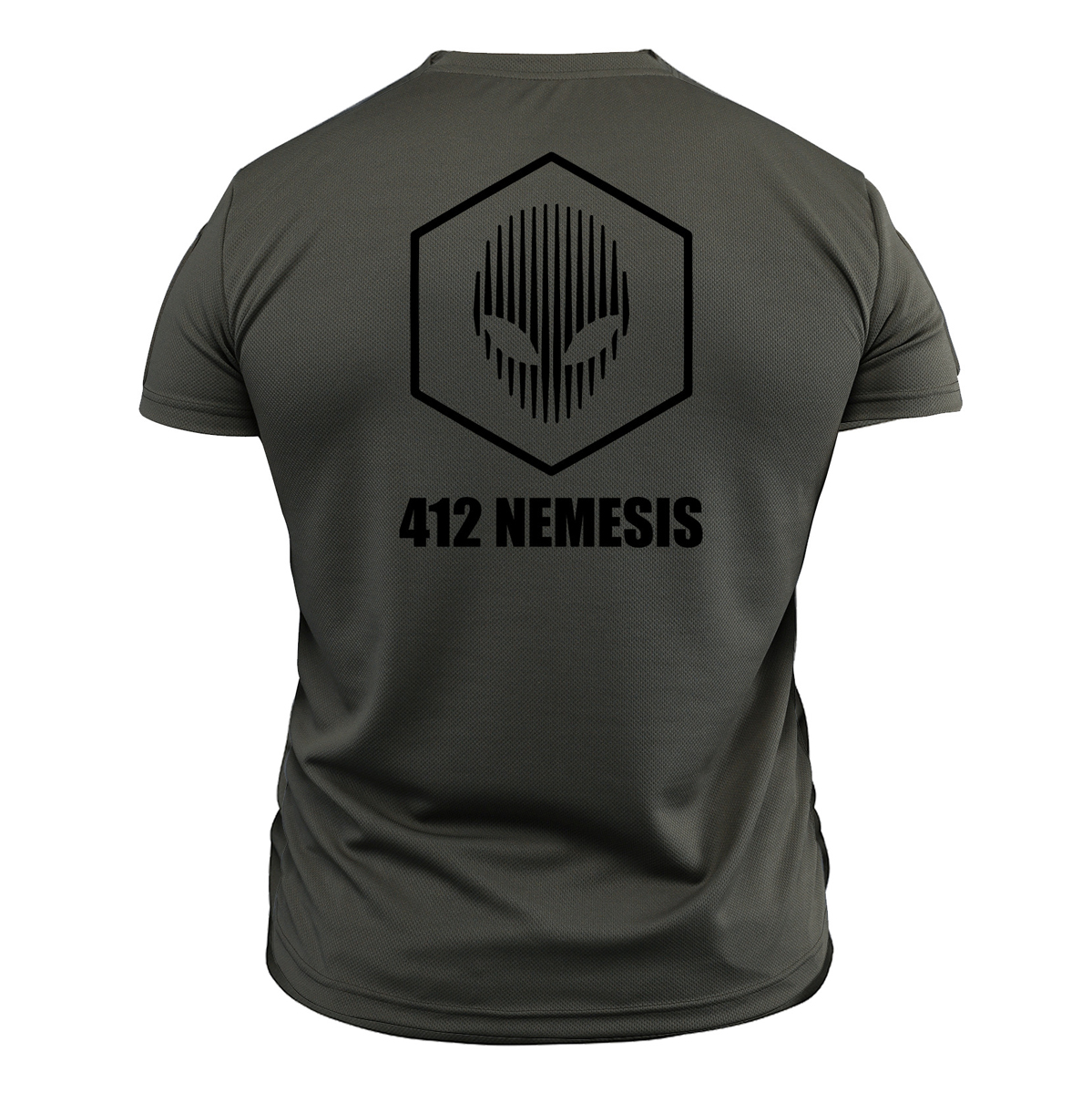 Тактична футболка CoolMax 412 NEMESIS олива Спина