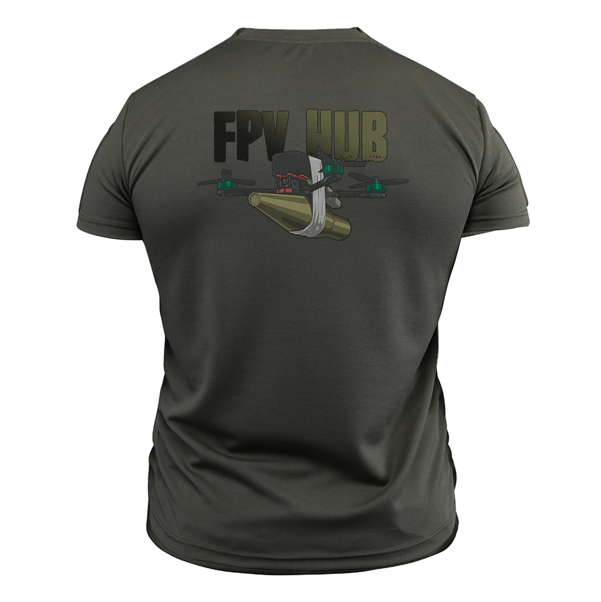Тактична футболка CoolMax FPV HUB олива спина